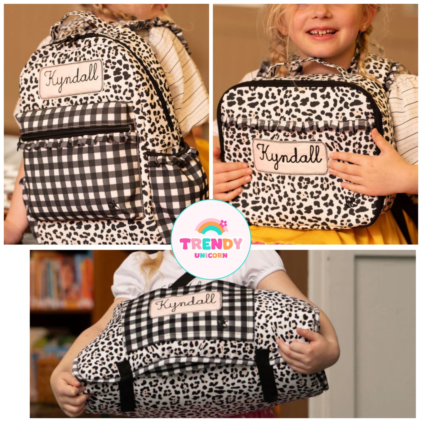 Girls💕 Custom embroidered backpack, lunchbox, and nap mats (be sure to add on embroidery on the other tab)