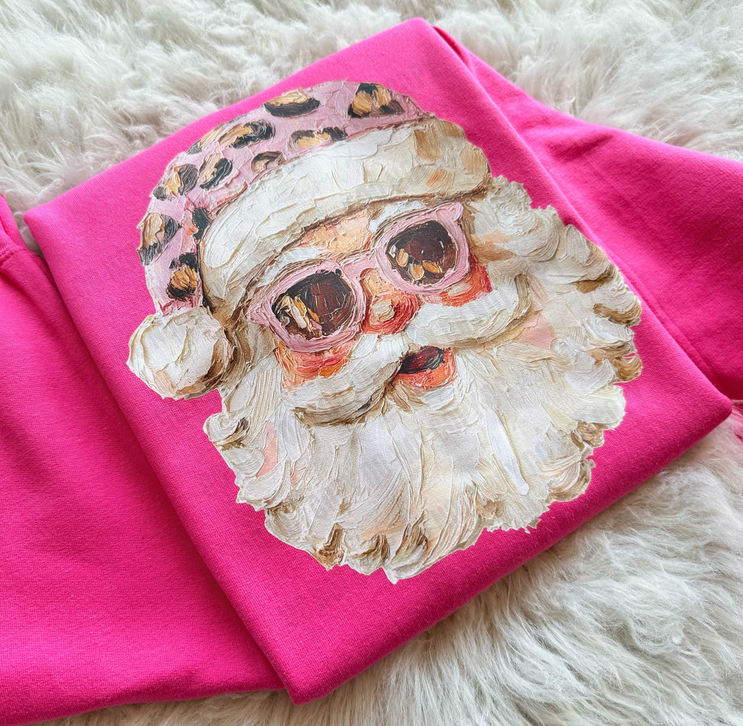 Leopard Santa (faux) Hand Painted - WS