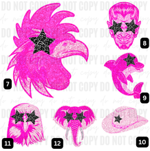 Load image into Gallery viewer, Pink Glitter (Faux) Mascots - WS
