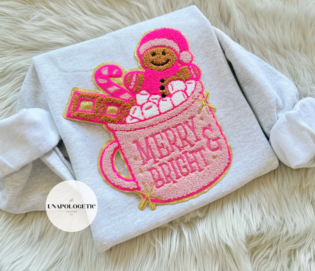 Merry & Bright Chenille Patch Sweatshirt - WS