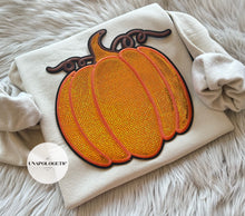 Load image into Gallery viewer, Pumpkin Sequin Patch Sweatshirt - WS

