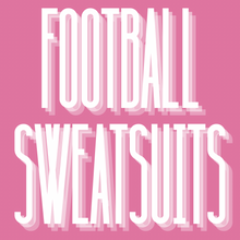Load image into Gallery viewer, Faux Embroidered Football Sweatsuits - WS
