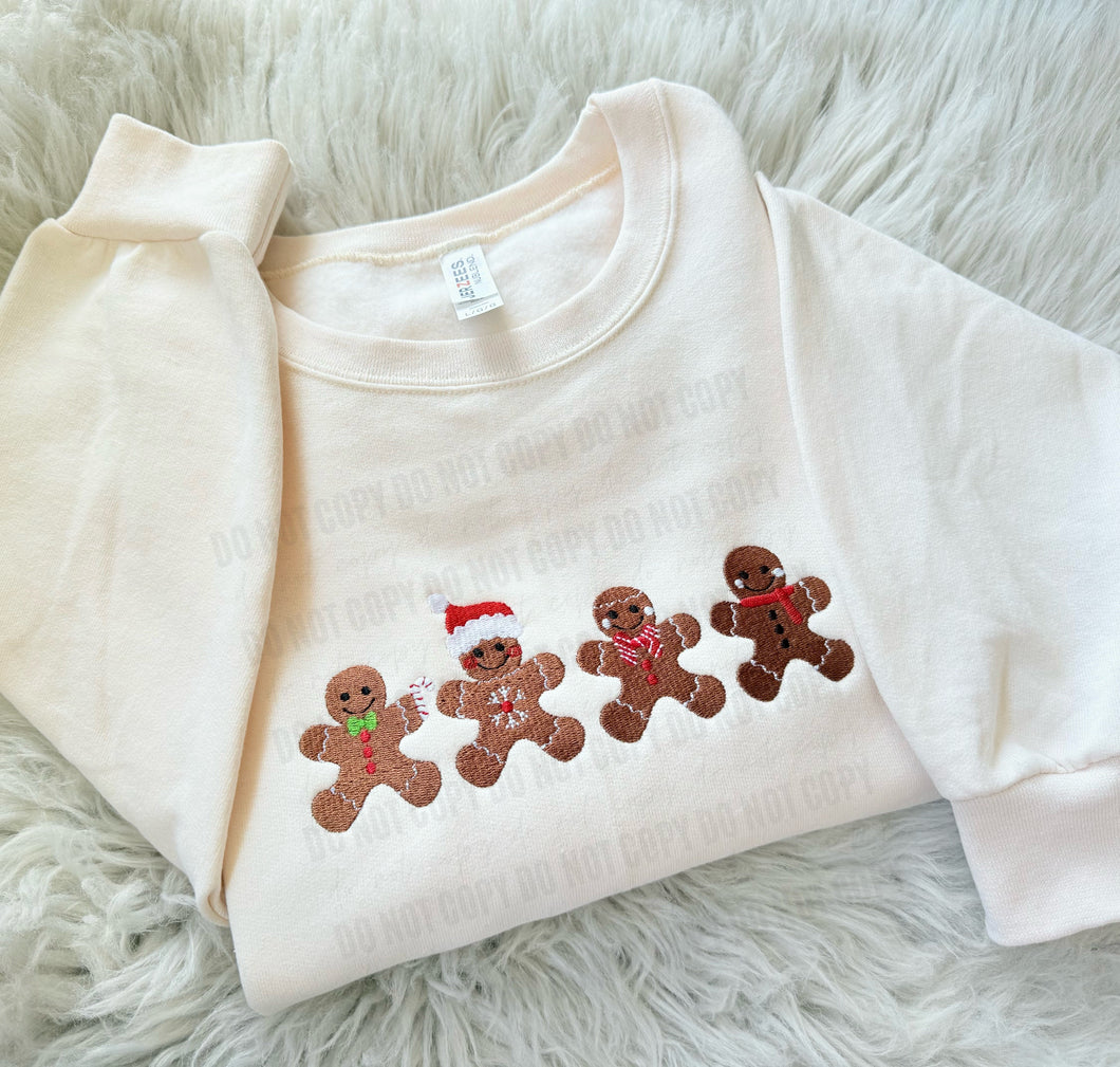 Gingerbread Men (Embroidered) -WS