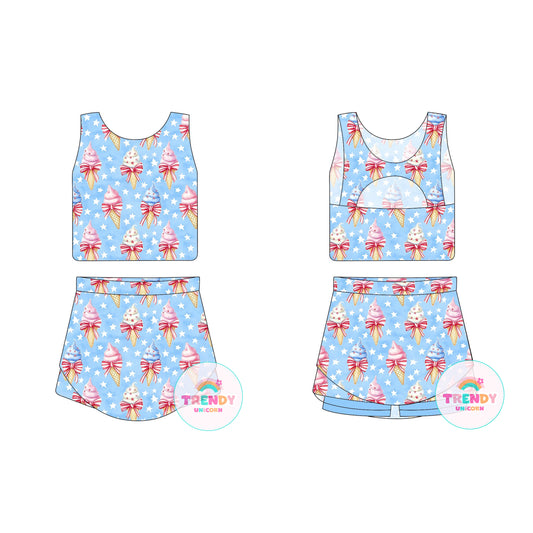Athletic skort set