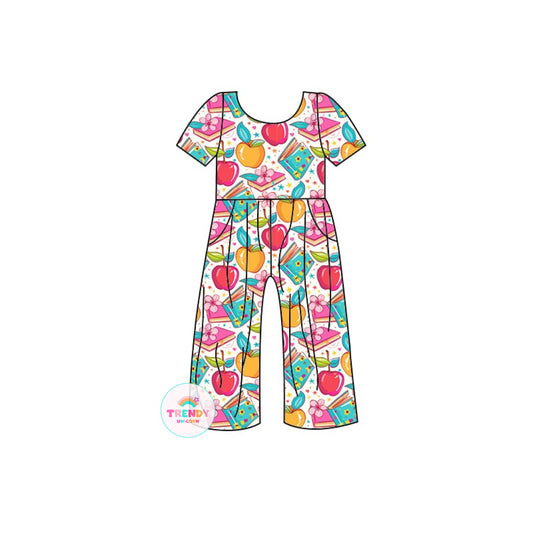 Apples & books romper