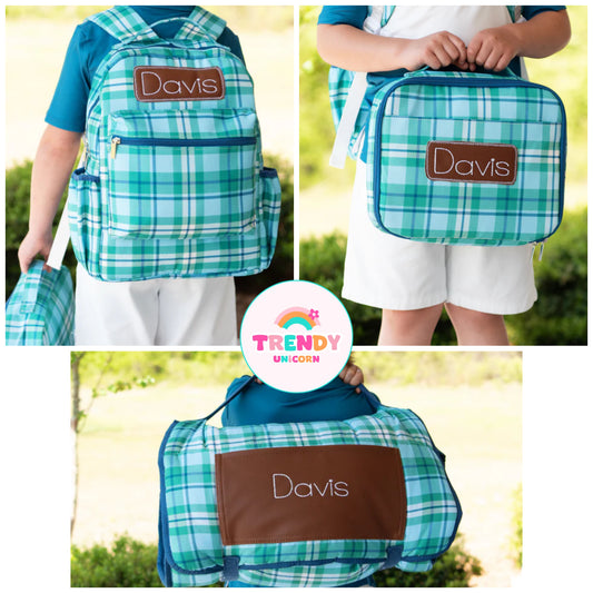 Boys 🚜 custom embroidered backpacks, lunchboxes, nap mats (be sure to add the $15 embroidery charge on another tab to each item you purchase)